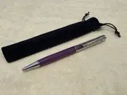 Swarovski Rystalline Slender Ballpoint Pen Amethyst Color Style No. 1097 “NEW”