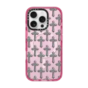 iPhone 16 Pro Impact Case MagSafe Compatible Chrome Cross