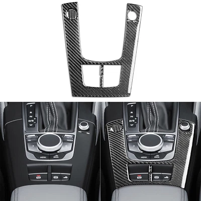 Carbon Fiber Console Gear Shift Panel Cover Trim For Audi A3 S3 RS3 8V 2013-19 (for: Audi)