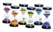 Sand Timer 6 Colors Hourglass 1/3/5/10/15/30 Minutes Sandglass Timer Sand