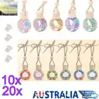 Mini Car Hanging Diffuser Air Freshener Empty Perfume Glass Bottle Ornament DIY