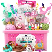 Ice Cream Slime Kit for Girls, Amazing Ice Cream Slime Making Kit to Make Butter