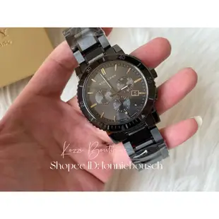 Burberry bu9381 bu9380 正品 全黑 鋼帶 黑鋼 戰馬錶 戰馬 三眼計時 BU 錶 bu 手錶