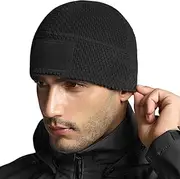 [CQR] Men's Fleece Tactical Beanie, Lightweight Army Military Skull Cap, Soft Warm Winter Hat with Small Pocket