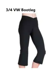 PW Dancewear 3/4 Length Jazz Dance Pants, Black Cotton Lycra, Adult Medium, New