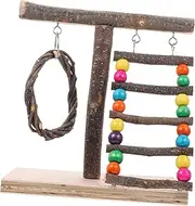 PENIKOKO Parrot Stand Perch Interactive Bird Perch for Parrots Durable Chewing Playing Supply for Budgies Cockatiels and Lovebirds
