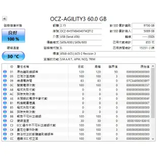 MLC顆粒 ~ OCZ AGILITY3 2.5" 60GB SSD SATA 60G
