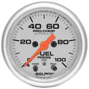 Autometer Ultra Lite Fuel Pressure Gauge Electric With Peak - 0 - 100 PSI, 2 1/16 Inch, Full Sweep, AU4371