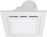 Bathroom Fan with Light, Bathroom Extractor Fan Quiet Bathroom Fan 1 Sone 140 CFM Ventilation Ceiling Mount Shower Ventilation for 100 Square Feet 10 x 10 Inches, Default