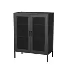 Levede Storage Cabinet Steel Kitchen Black