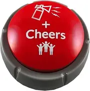 Trebisky Air Horn Can Sound Effect with Applause and Cheers Noise Button Buzzer for Office Soccer Party Gag Gift Dj Hype (Batteries Included)