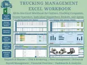 All-in-One Trucking Management Excel Workbook for Trucking Business, Dispatchers