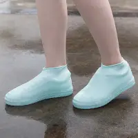 在飛比找松果購物優惠-防水防滑雨鞋套 兒童加厚耐磨底 男女下雨天戶外使用 矽膠透明