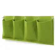 2 Pcs 4 Pockets Outdoor Indoor Wall Mount Window Garden Vertical Green Hanging Aeration Planter Grow Bag