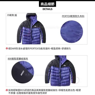 The North Face 男 800FP局部防水羽絨外套《黑》3KTD/羽絨衣/保暖外套 (8.5折)