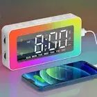 Loud Alarm Clock with Dynamic RGB Night Light Dual Alarms Bedside Digital Clock