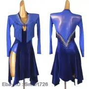 Latin Rumba Cha Cha Fringes Samba Ballroom Competition Performance Dance Dress