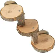 YARNOW Parrot Ladder Wooden Platform Bird Toy for Parakeets Lovebirds Small Parrots Easy Install