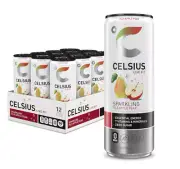 PACK OF 12 ✨ CELSIUS Sparkli FUJI APPLE PEAR Energy Drink CANS | Zero Sugar Fun