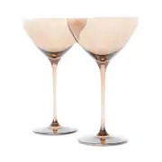 Estelle Colored Glass Martini Glasses, Set of 2