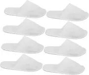 KOMBIUDA 12 Pairs Disposable Slippers Sandals Outdoor Spa Slippers Closed Toe Slippers Cloud Slippers Women Slippers Sneaker Slippers for Guests House Slipper Pedicure Slipper White Cloth