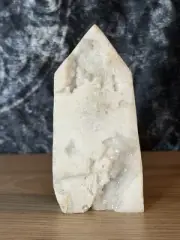 Druzy White Agate Tower C Natural Crystal