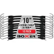 Boxer EPDM Tarp Strap 10" - 10 Pack - Bungee Cords Heavy Duty