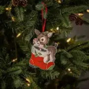 Ragon House Retro Reindeer Santa's Boot Flat Dummy Board Ornament