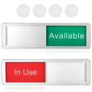 2 Pcs In Use or Available Flags Occupied Sign for The Bathroom Door Office