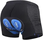 [SHWING] Biking Shorts Pants, 3D Padded Hip Protection Shorts, Outdoor Cycling Shorts with Elastic Belt for Indoor Cycling, Outdoor Cycling, and Shorter Rides Blue