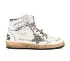 Golden Goose Sky Star Sneaker size High-Top White Silver Glitter NIB 35 US 5