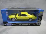 1/24 SCALE WELLY 1970 MUSTANG BOSS 302 GRABBER YELLOW DIECAST CAR #22088-MIB