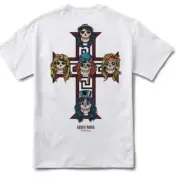 Primitive Skateboards x Guns N Roses Cross White T-Shirt GN'R MEDIUM NWT