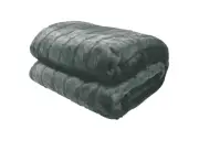 Faux Fur Animal Assorted Throw Rug Channel Grey