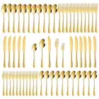 60Piece Gold Silverware Set Stainless Steel Flatware Cutlery Set Service for 12