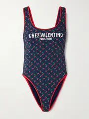 [Valentino Garavani] Valentino Garavani - Printed Swimsuit - Navy - x large x large Blue