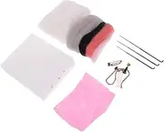 LALAFINA 1 Set Poking Material Pack Wool Roving Cat Art Wool Felting Needles Kit DIY Felting Kits for Beginners Cat Squishy Miniature Wool for Felting Kit Felt Kit Plastic