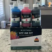 OFFNOVA 3 X 250ML Bottles DTF INK SET K, C & M Ink for Inkjet Printers Sealed