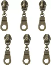 50PCS Anti-Brass Pulls for #5 Nylon Coil Zippers Antique Brass Zipper Sliders fo