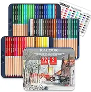 [KALOUR] Artists Colored Pencils Set, Oil-Based Soft Core, Vibrant Colors for Drawing, Sketching and Coloring (colored pencils, Count, 72)