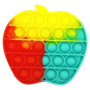 Rainbow Apple Push Pop Game Bubble Audible Fidget For Kids