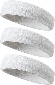 [Proxima Direct] Sweatbands, 3 Pack Sports Headband for Women Men Girls Boys, Super Comfy Sports Sweatband for Gym Workout Yoga Soccer Boxing Tennis