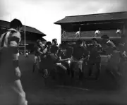 Cardiff's L Baxter Is Brought Down With The Ball 1966 OLD RUGBY PHOTO