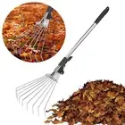 Garden Leaf Rake Cleaning Leaves and Debris Expandable Sturdy Multifunctional