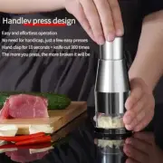Pressed Garlic Chopper Stainless Steel Hand Food Chopper Slicer Dicer Peeler