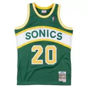 Seattle SuperSonics 1995-96 Gary Payton Road Hardwood Classics Swingman Jerse...