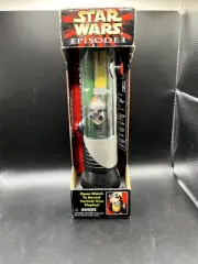 Star Wars 1999 Episode I Anakin Watch and Qui-Gon Jinn Light Saber Display Case