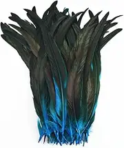 50Pcs/Lot Colored Rooster Feathers Fly Tying Materials Indian Headdress Pheasant Chicken Feather 2 Royal Blue 30-35cm 12-14inch-13||25-30cm 10-12inch