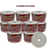 500 SKYTOR Blank 52X CD-R CDR 700MB White Top Glossy Printable Disc No Logo hp