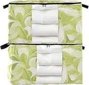 95 L zippered under bed shoe storage with Reinforced Handles, clear window storage containers with lids for King Comforter Bedding Pillow Sheet